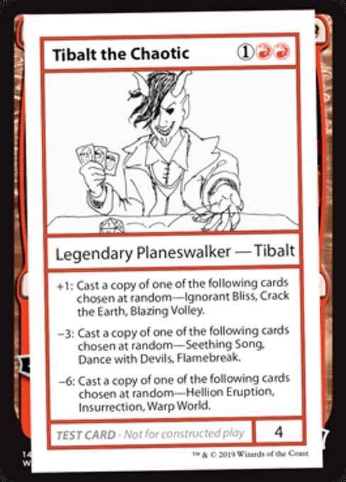 ■エンブレムあり■《Tibalt the Chaotic》[Mystery Booster Playtest Cards] 赤R